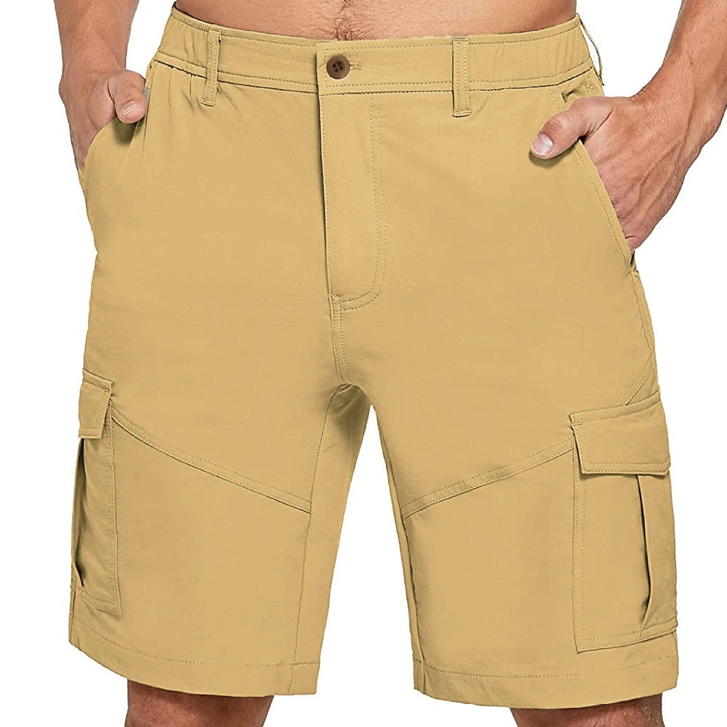 Men's Cargo Shorts Multi Pocket Plain Comfort Outdoor Daily Going out Cotton Blend Streetwear Stylish 