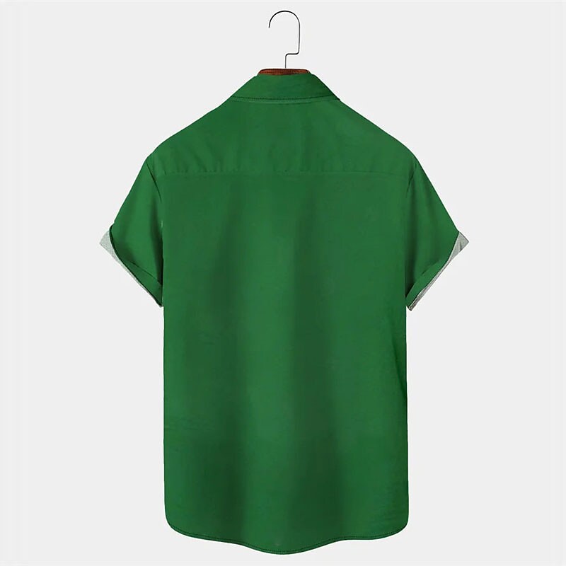 Men's Summer Hawaiian Shirt Graphic Prints Beach Turndown Casual Holid