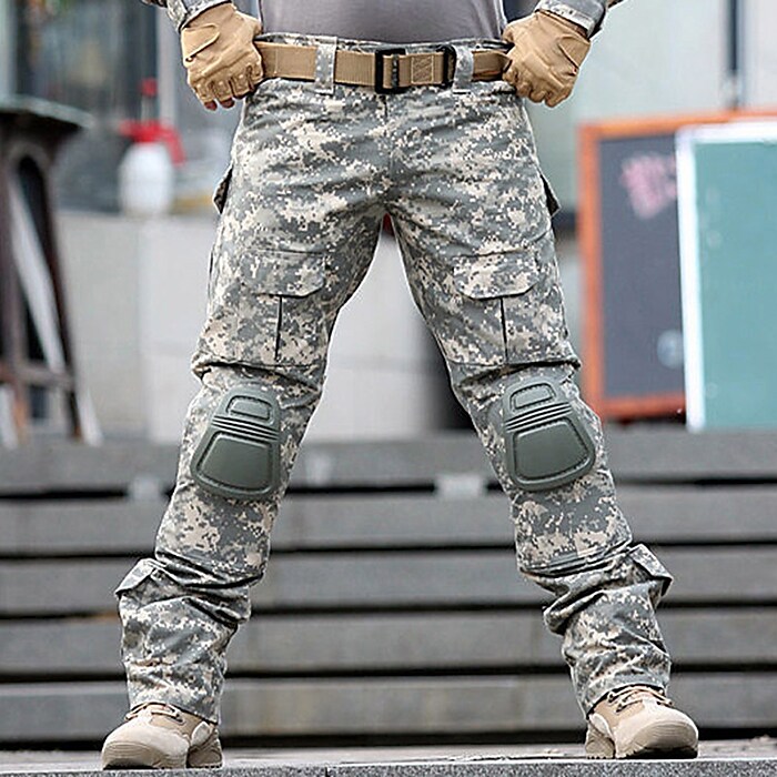 Men's Hiking Outdoor Tactic Working Muti-pockets Wear Resistant Zippered Camo Cargo Trouser