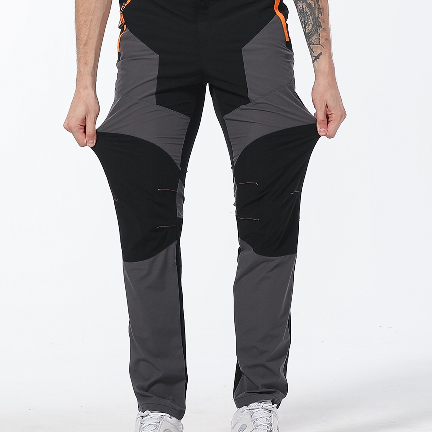 Men's outdoor work casual waterproof quick drying stretch zipper side pocket trousers