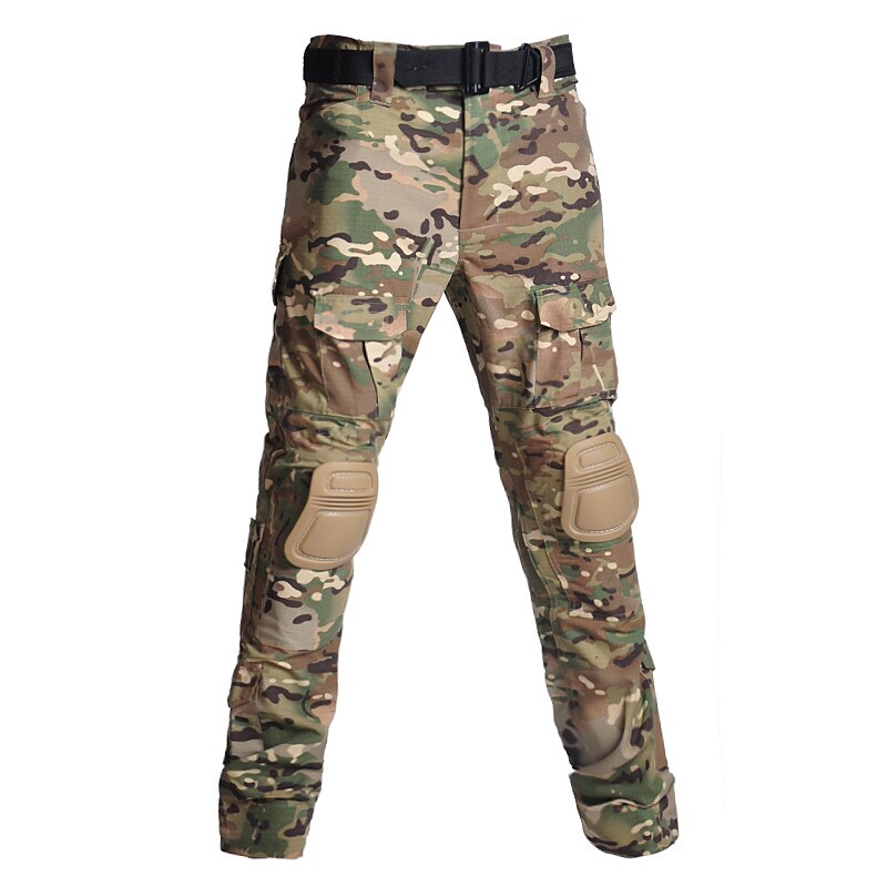 Men's Hiking Outdoor Tactic Working Muti-pockets Wear Resistant Zippered Camo Cargo Trouser
