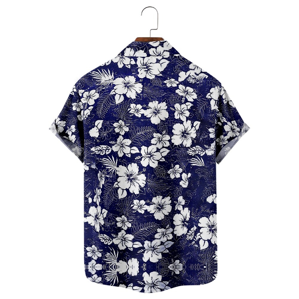 Men's Summer Hawaiian Shirt Graphic Prints Beach Turndown Casual Holid