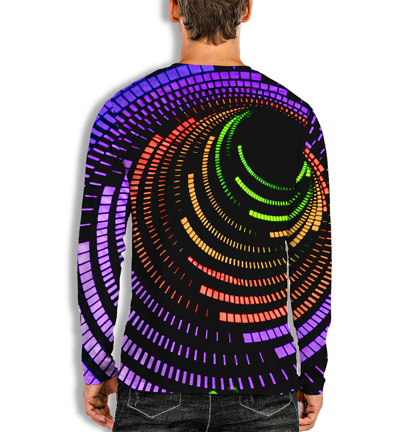 Men's T shirt Graphic Prints Crack Crew Neck 3D Print Holiday Long Sle