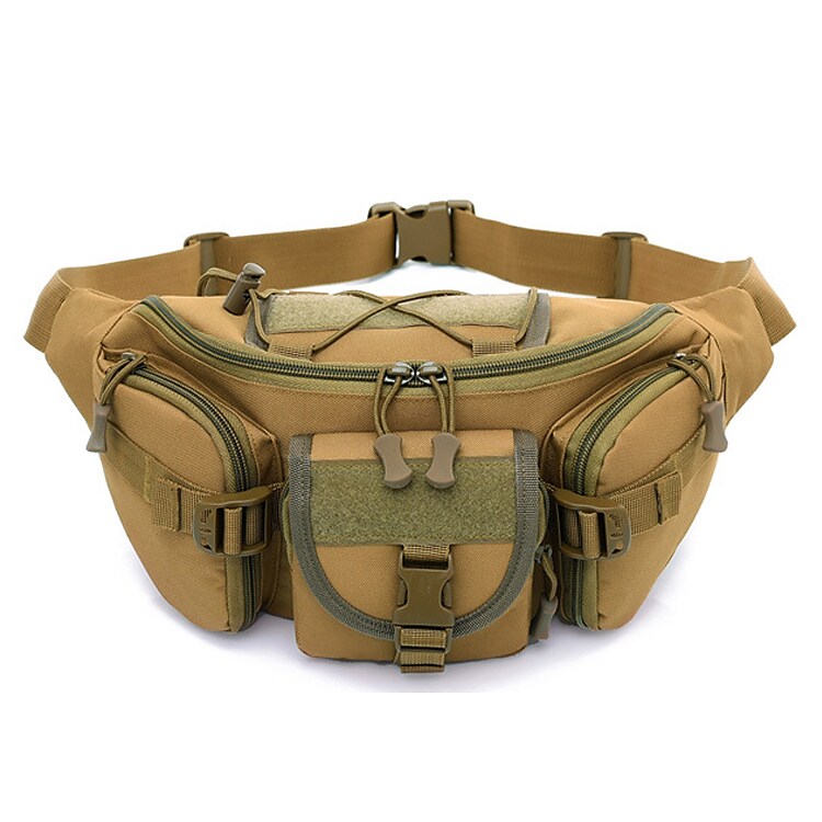 Waist Pack Outdoor Hiking Hunting Fishing Climbing Tactic Muti-pockets Wear Resistant Camo Breathable Multifunctional Fanny Pack