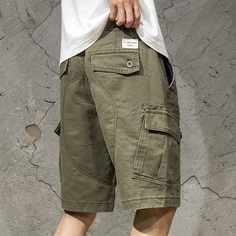 Men's Cargo Shorts Summer Shorts Drawstring Elastic Waist Multi Pocket