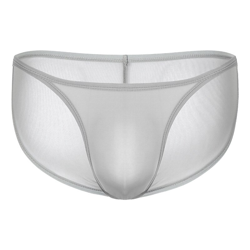 Men's 1pack Basic Panties Briefs Mesh Polyester Antibacterial Leak Proof Pure Color Mid Waist Black White