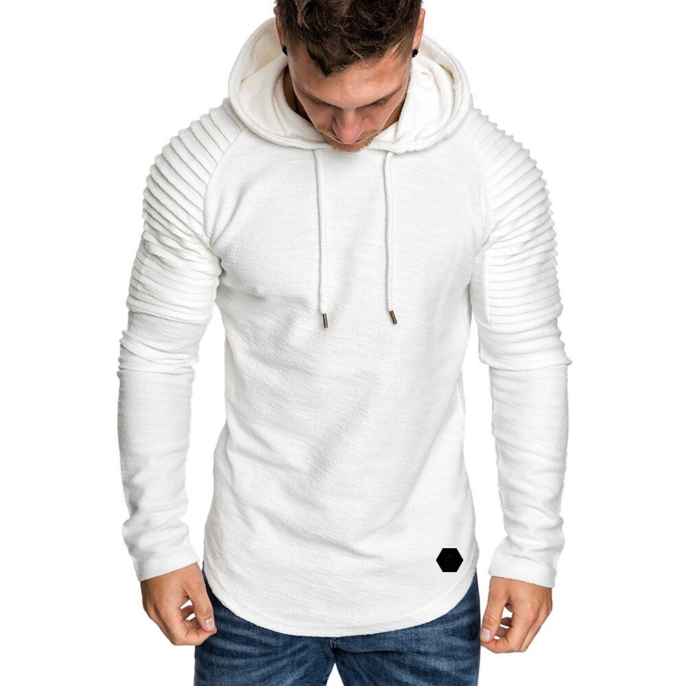 Men's Pullover Hooded Solid Color Casual Streetwear Cool Sportswear Winter Hoodies Long Sleeve Sweatshirts  
