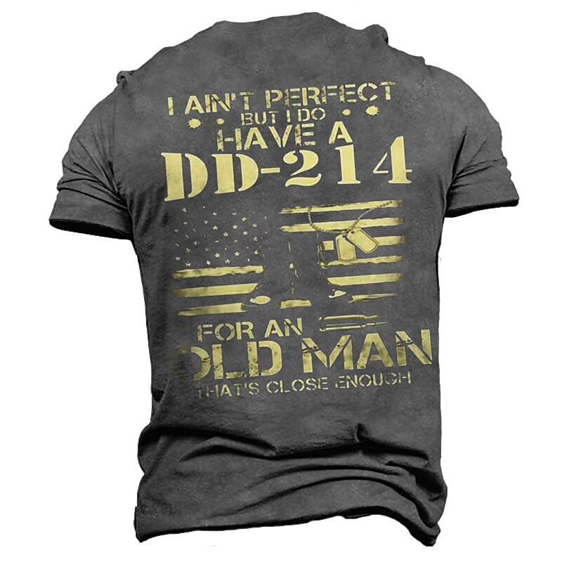 Men's T shirt Tee Graphic Tees Letter Crew Neck Print Street Casual Short Sleeve Print Vintage Top