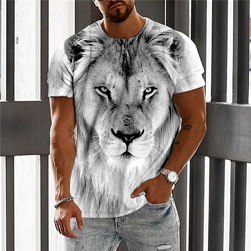 Men's T shirt Graphic Prints Crack Crew Neck 3D Print Holiday Short Sl