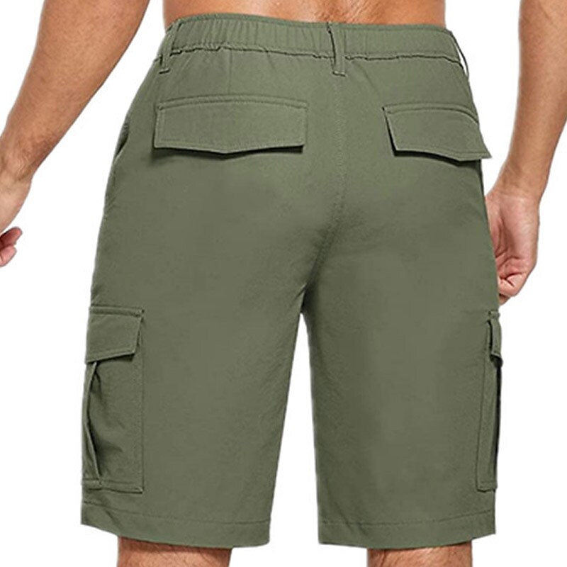 Men's Cargo Shorts Multi Pocket Plain Comfort Outdoor Daily Going out Cotton Blend Streetwear Stylish 