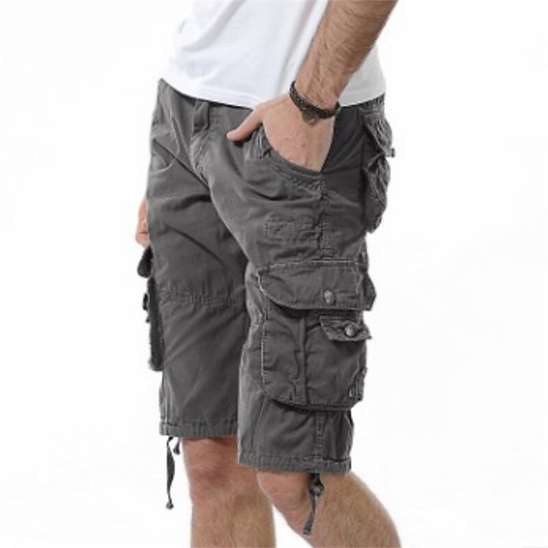 Men's Trekking Mountaineering Work Solid Color Casual Sports Overalls Shorts