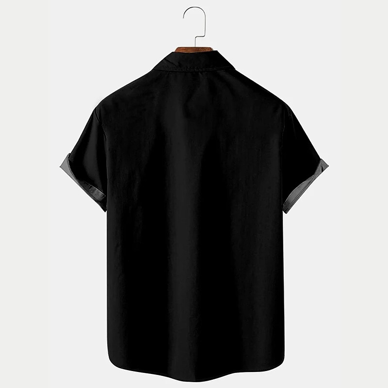 Men's Shirt Summer Hawaiian Shirt Graphic Prints Guitar Turndown Brown