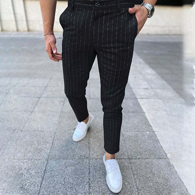 Men's Trousers Pocket Print Plaid Comfort Breathable Outdoor Daily Going out  Fashion Streetwear Pants 