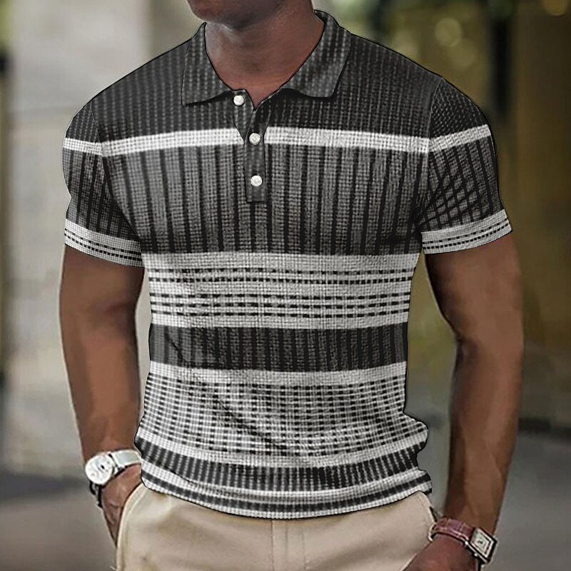 Men's Golf Outdoor Street Fashion Casual Breathable Comfortable Soft Print Short Sleeves Polo Shirt