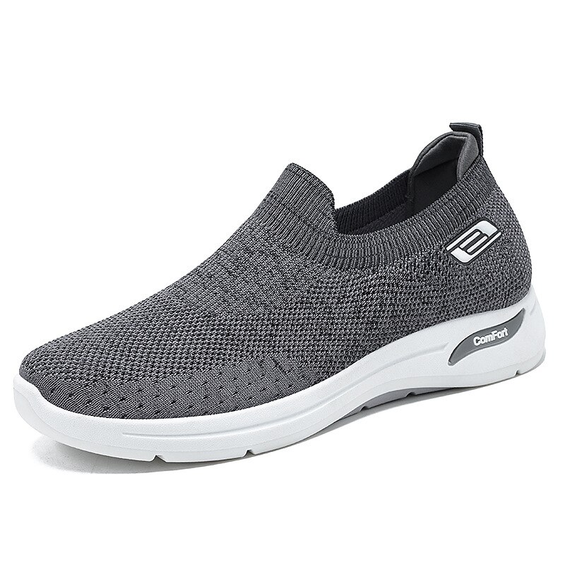 Men's Sneakers Slip On Running Shoes Non-slip Cushioning Breathable Light Soft Running Road Running PVC Knit 