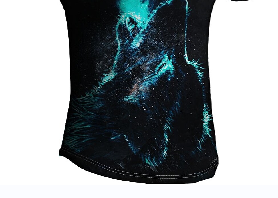 Men's Sports Fitness Muscle Leisure Outdoor Street Quick Dry Breathable Animal Print Polo Short Sleeve