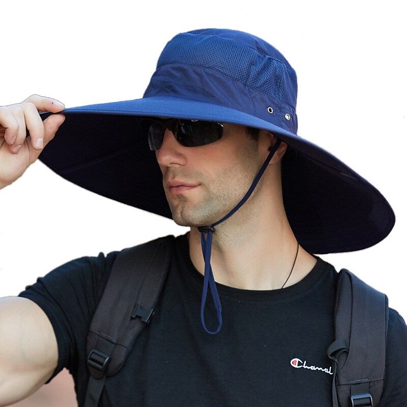 Super Wide Brim Sun Hat UPF50+ Waterproof Bucket Hat Sunscreen Sun