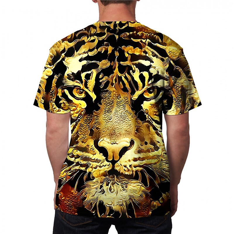 Men's T shirt Graphic Prints Crack Crew Neck 3D Print Holiday Short Sl