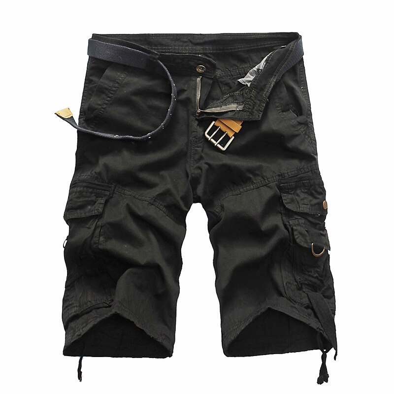 Men's Cargo Shorts Shorts Hiking Shorts Multi Pocket Plain Wearable Knee Length Casual Daily Fashion Streetwear
