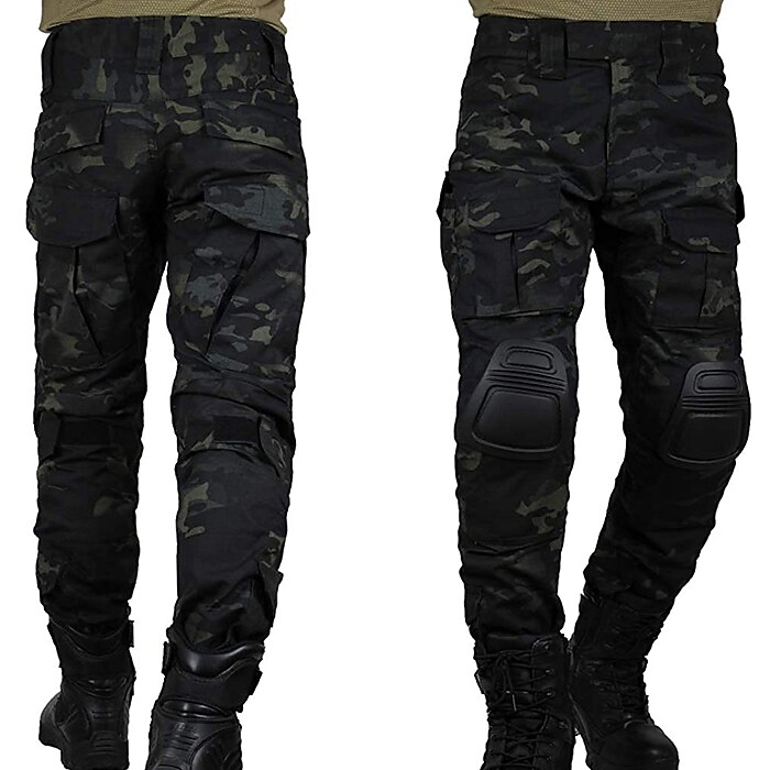 Men's Hiking Outdoor Tactic Working Muti-pockets Wear Resistant Zippered Camo Cargo Trouser