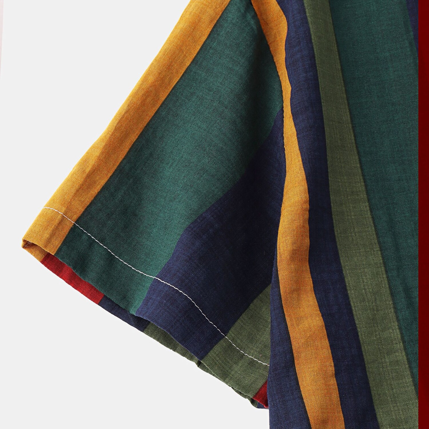 Men's Shirt Striped Collar Street Daily Button-Down Short Sleeve Tops