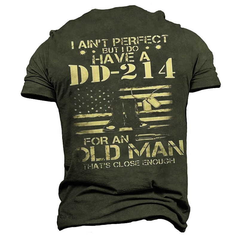 Men's T shirt Tee Graphic Tees Letter Crew Neck Print Street Casual Short Sleeve Print Vintage Top