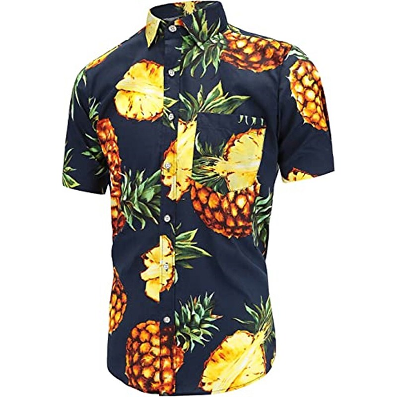 Men's Hawaiian Shirt Graphic Prints Beach Turndown Casual Holiday Shor