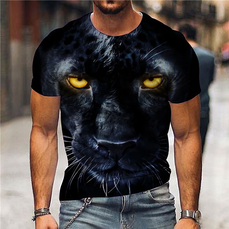 Men's Unisex T shirt Tee Animal Graphic Prints Crew Neck 3D Print Outdoor Street Short Sleeve Print Top