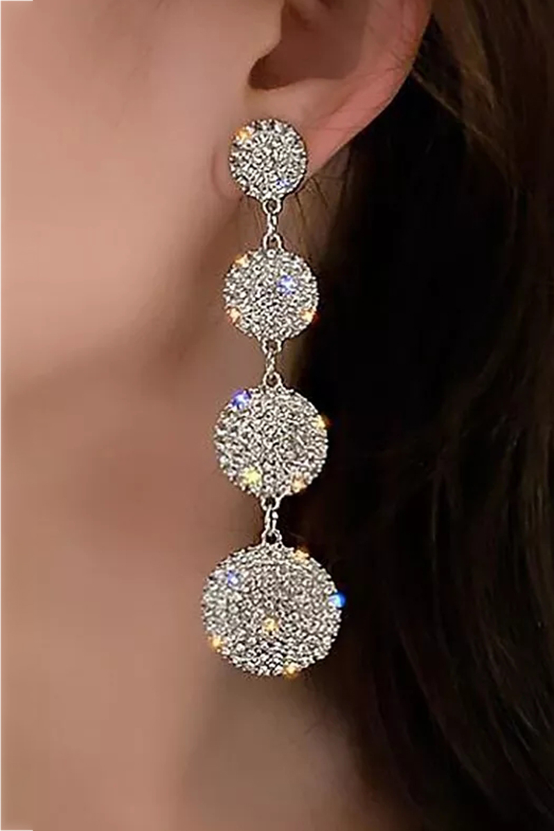 Shepicker 1 Pair Hoop Earrings For Women'S Gift Formal Date Alloy Drop