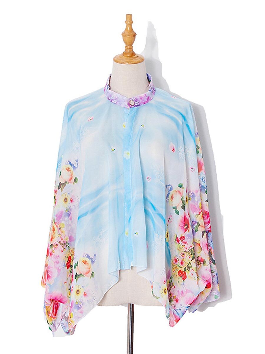 Shepicker Print Floral Sun Protection Fashion Long Sleeve Jacket