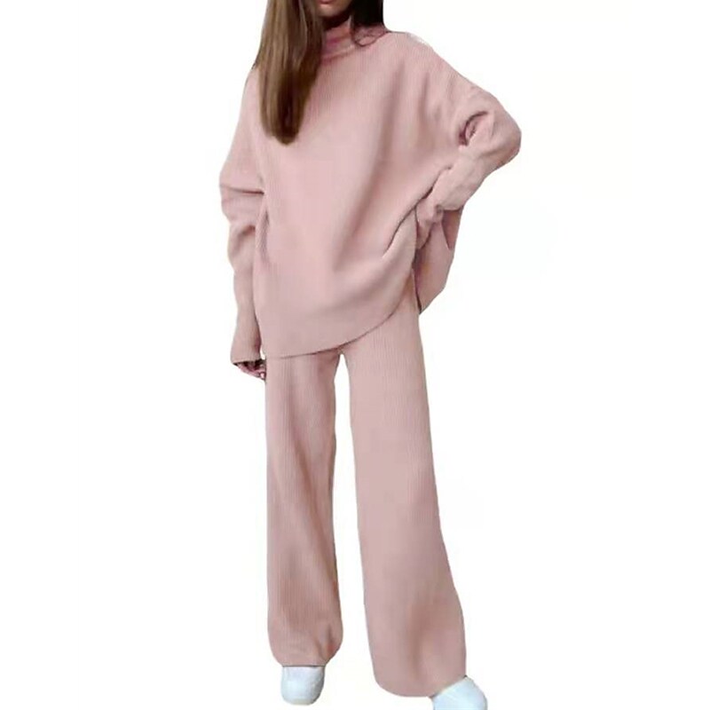 Shepicker Women‘S Plus Size Loungewear Sets Winter Nighty 2 Pieces Pure Color Fashion Comfort Soft Home Sets
