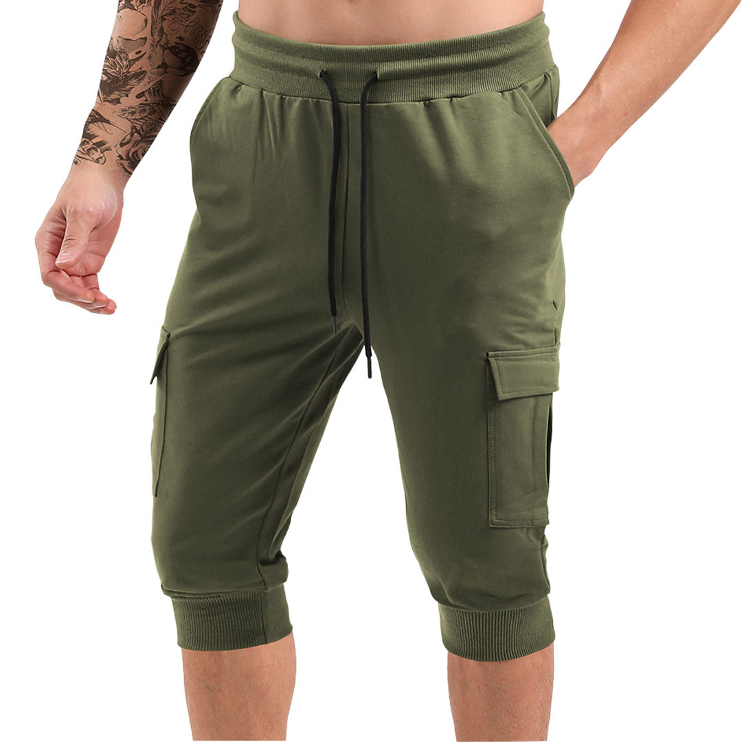 Men's Drawstring Breathable Cropped Pants