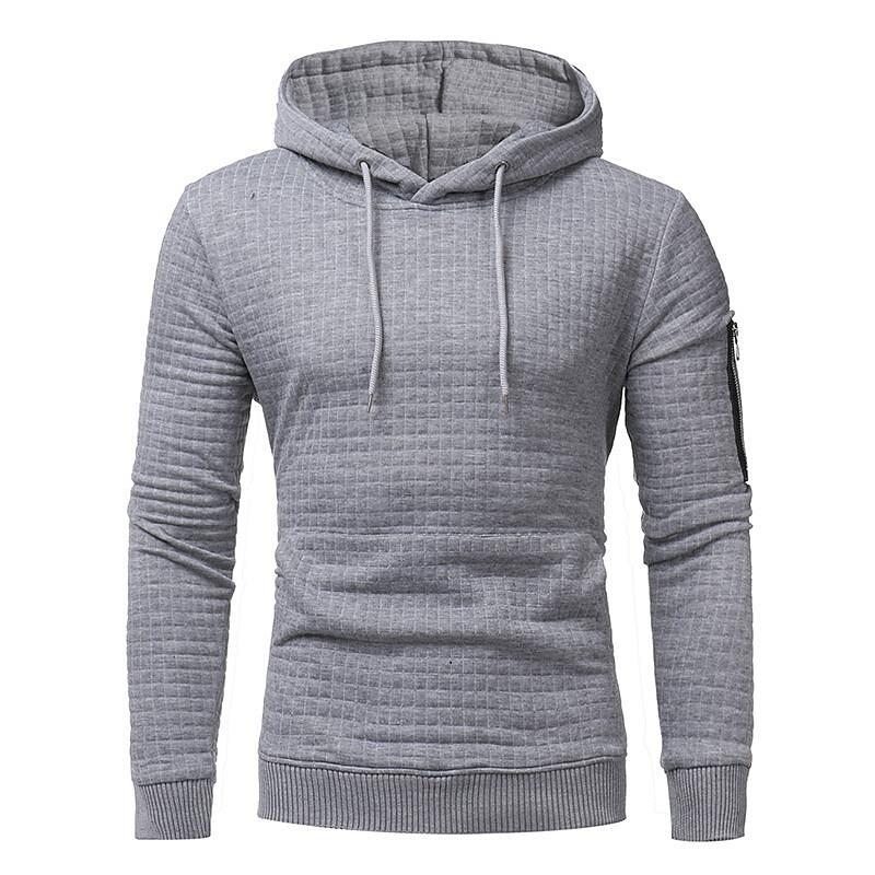 Men's Waffle Stretch Casual Running Hoodie