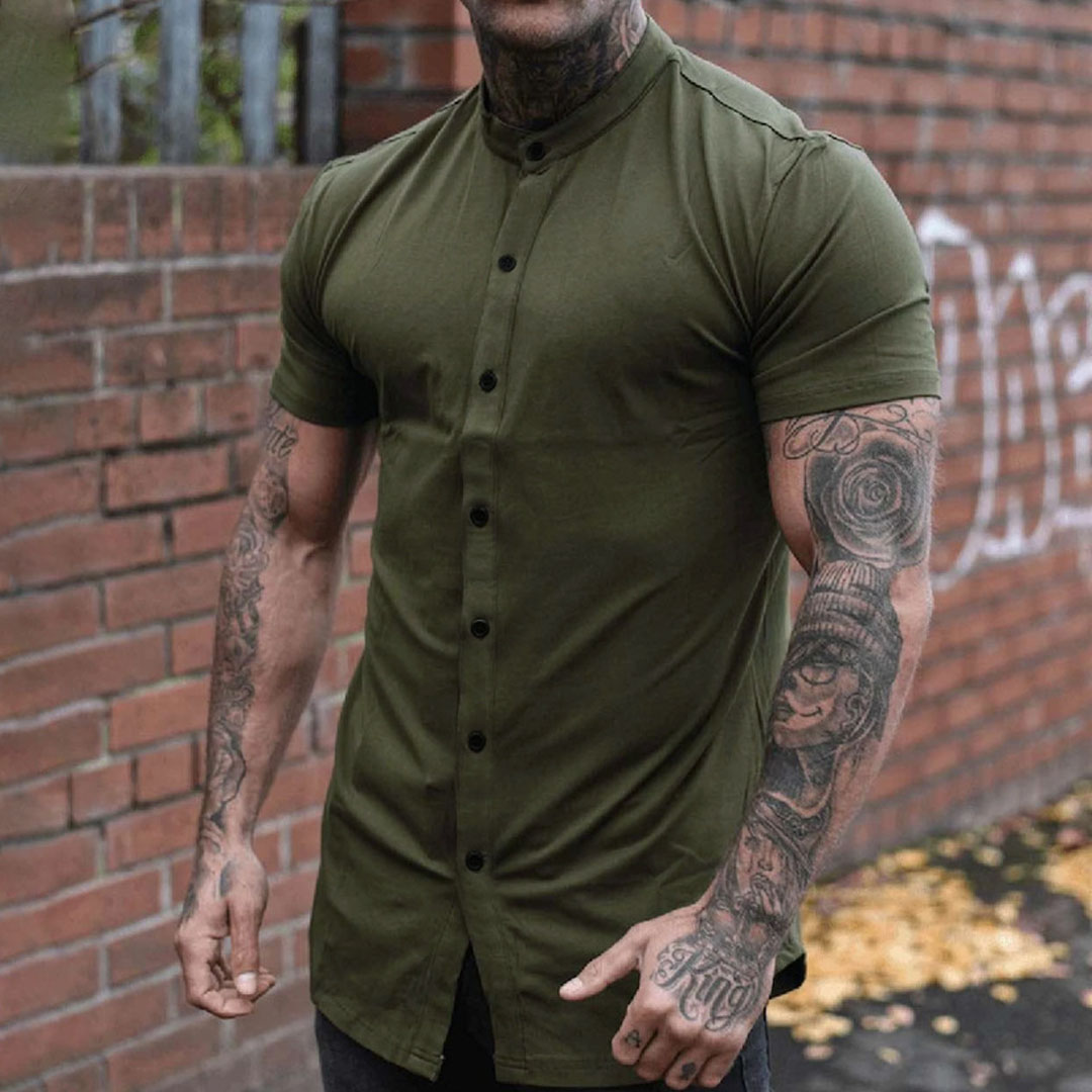 Men's Muscle Solid Color Casual T-Shirt