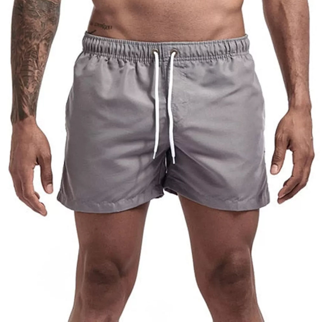 Men's Solid Color Casual Beach Shorts