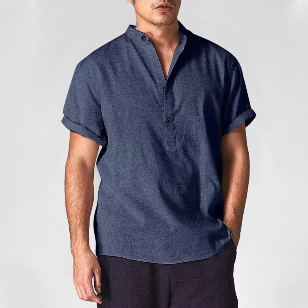Men's Linen Short Sleeve Breathable Shirt