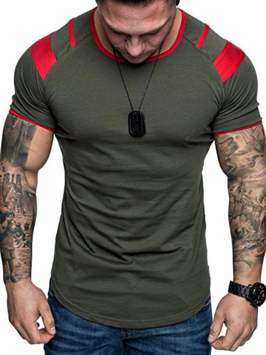 Men's Stitched Short Sleeve Sport T-shirt