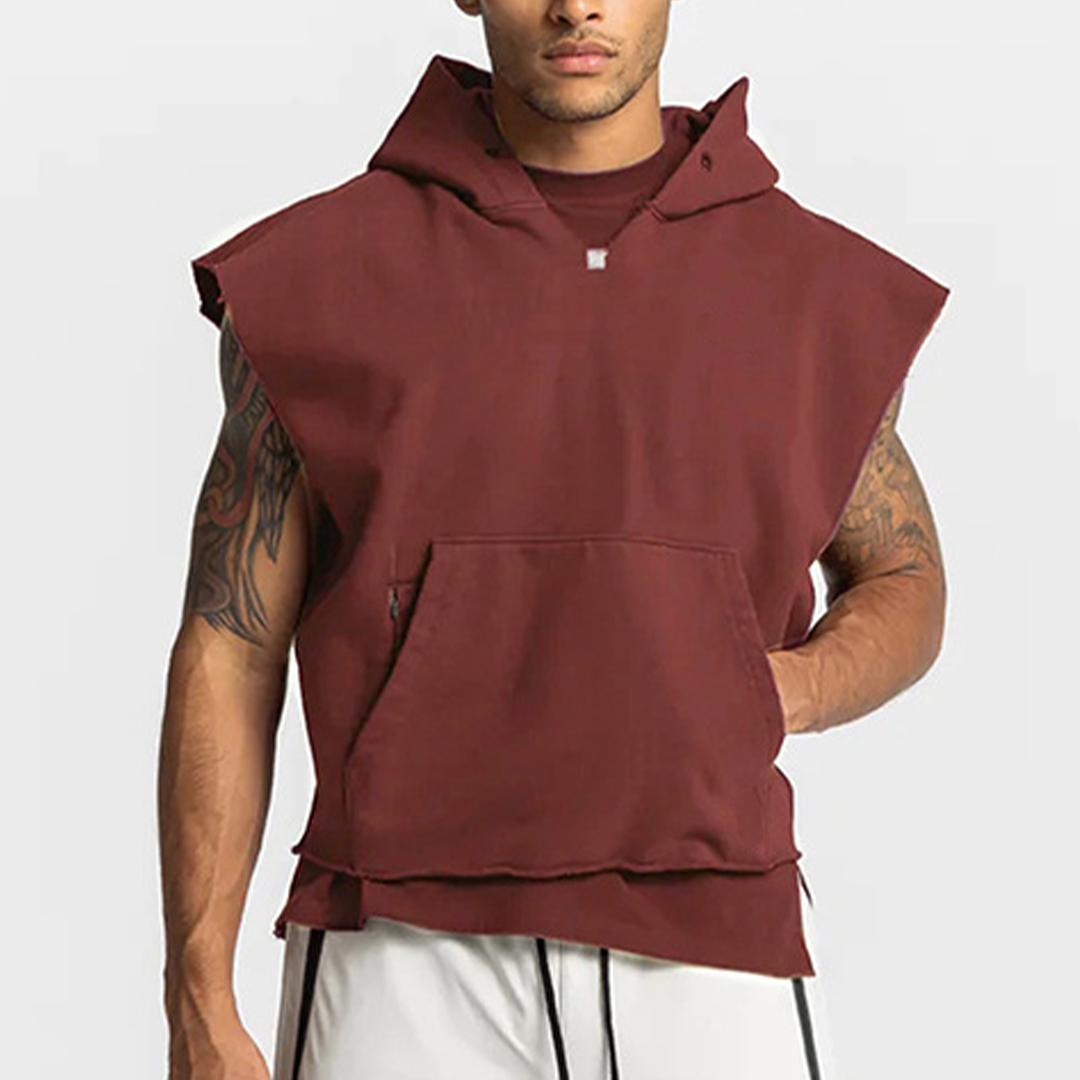 Men's Sporty Breathable Casual Hooded Tank