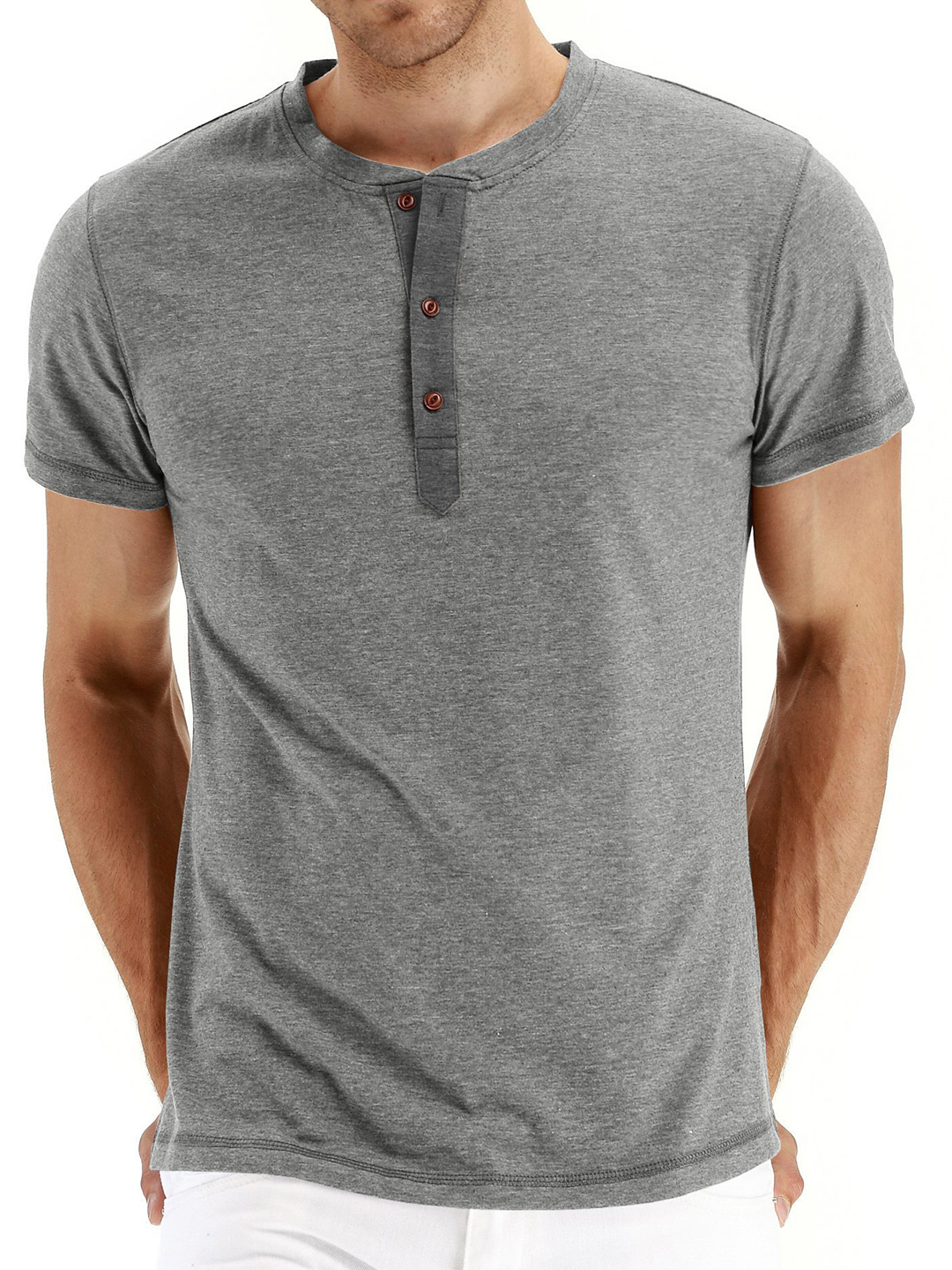 Men's Round Collar Short Sleeves Sport T-Shirt
