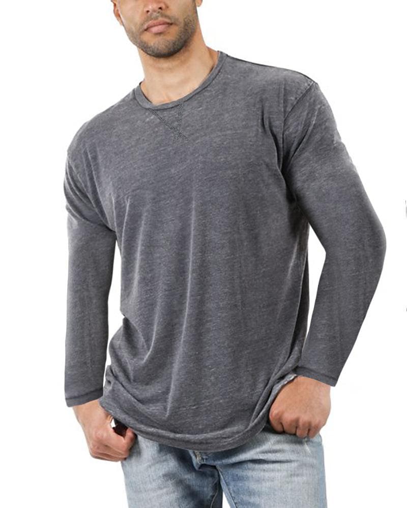 Men's Solid Color Round Neck Breathable Casual T-shirt