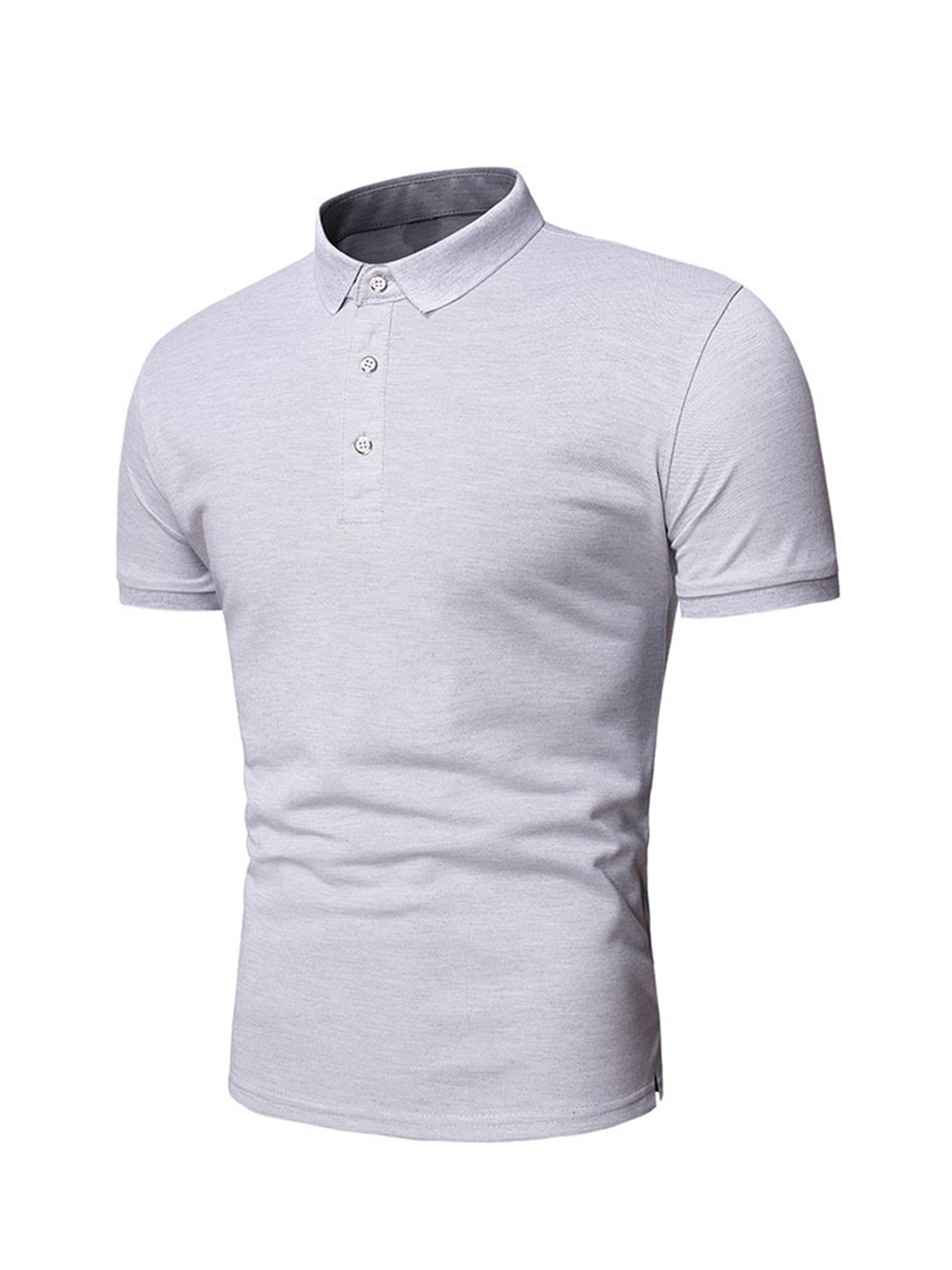 Men's Simple Solid Color Polo T-shirt