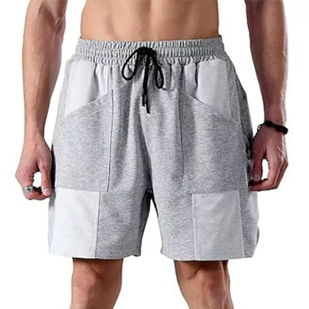 Men's Collision-Colored Spliced Rope Running Shorts
