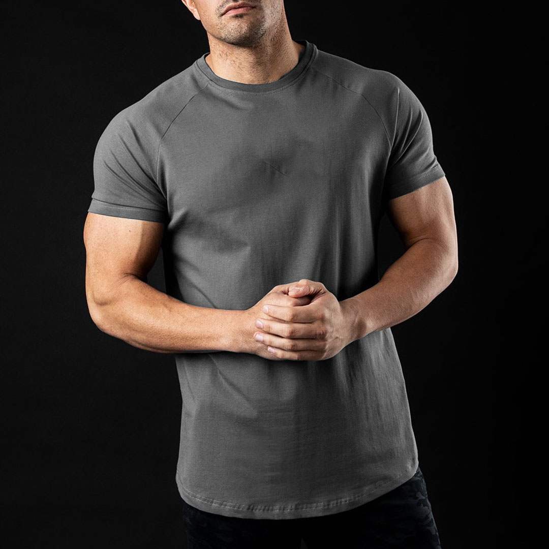 Men's Basic Stretch Solid Color Sport T-shirt