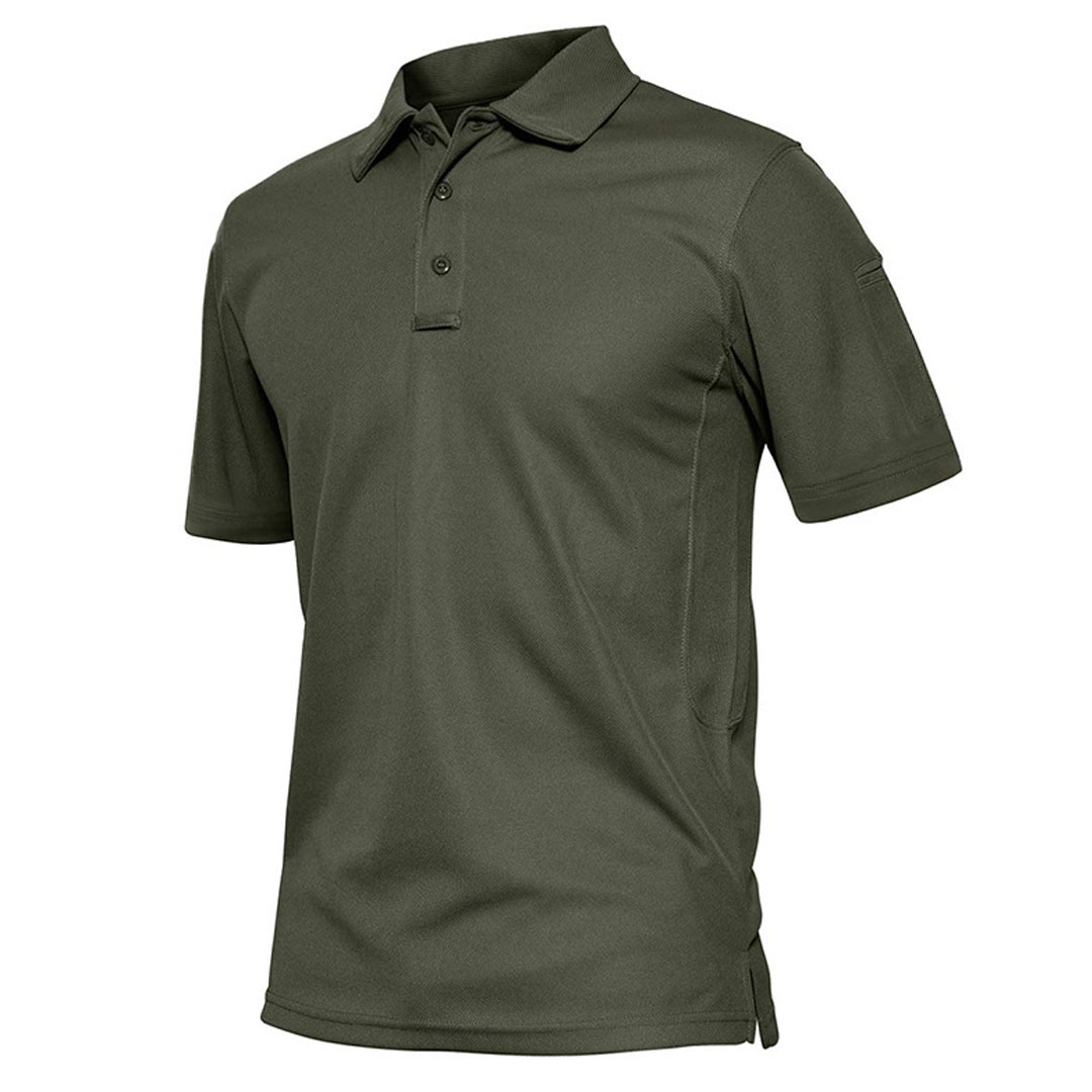Men's Basic Breathable Polo Collar T-shirt