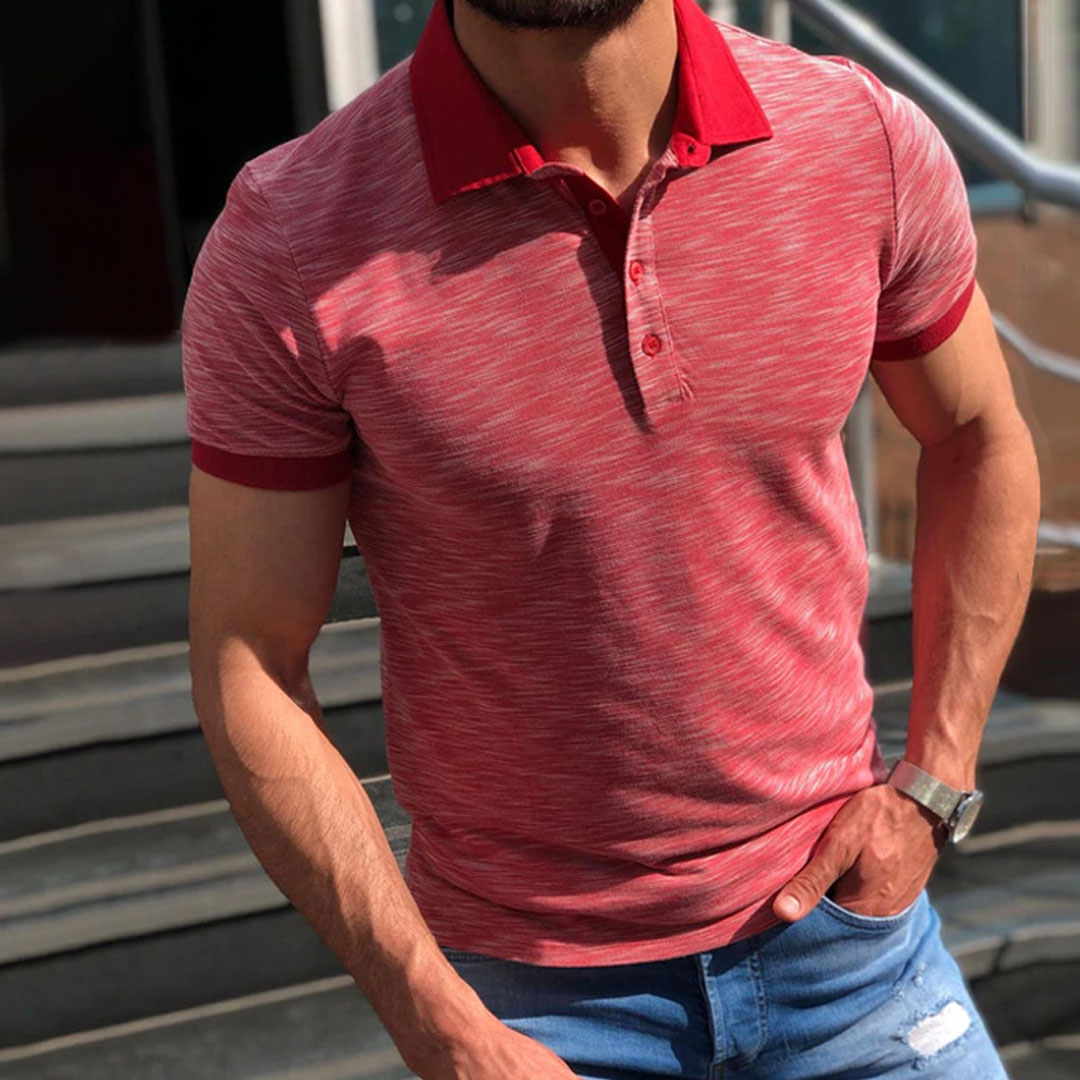 Men's Short-sleeved Polo Collar Sport T-shirt