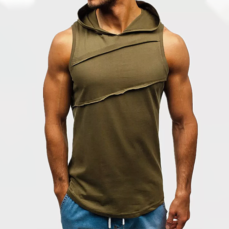 Men's Fitness Sports Embroidered Letter Top