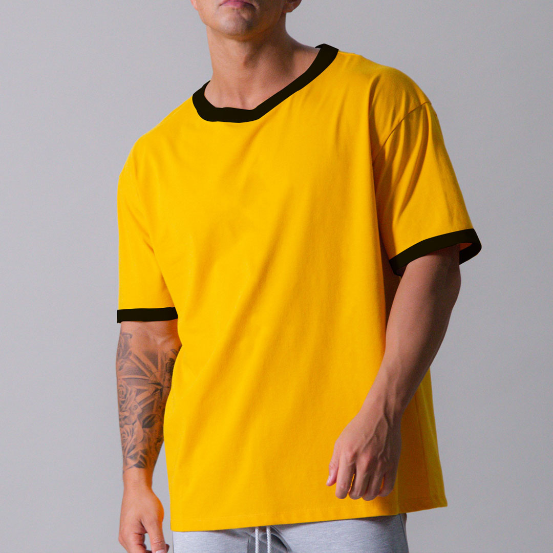 Men's Contrasting Colours Voluminous Sport T-Shirt