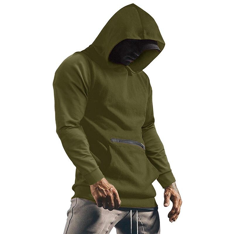 Men's Solid Color Breathable Casual Hoodie
