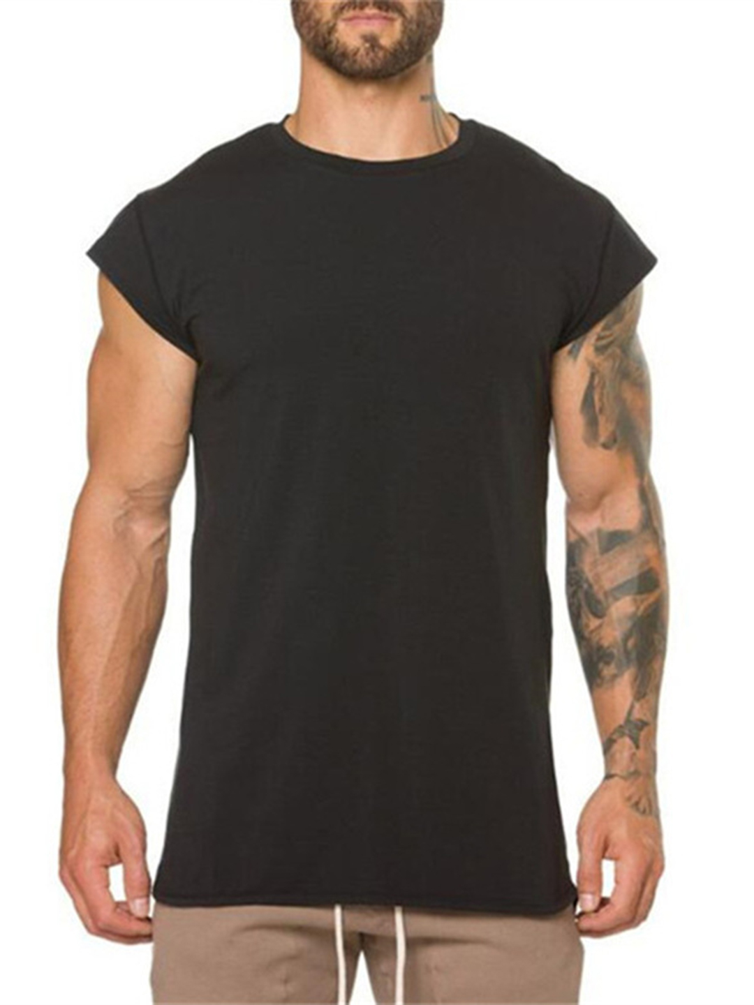 Men's Basic Solid Color Running T-Shirt