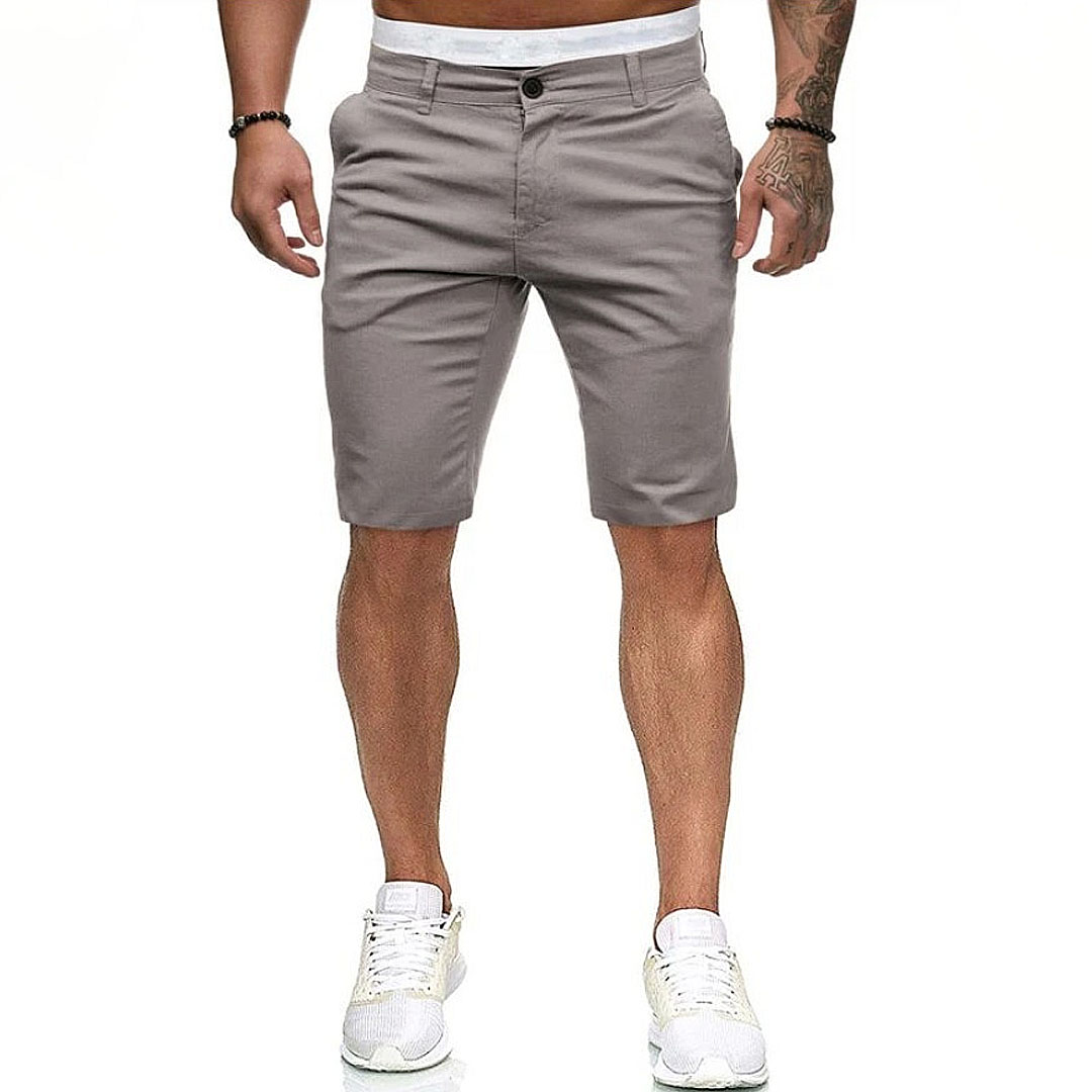 Men's Solid Color Breathable Casual Shorts